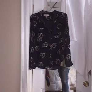 LOFT patterned utility blouse